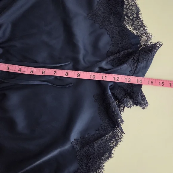 Abercrombie & Fitch Satin Lace Trim Cami Tank Short Set Pajama Set Nightie Set - Picture 12 of 13